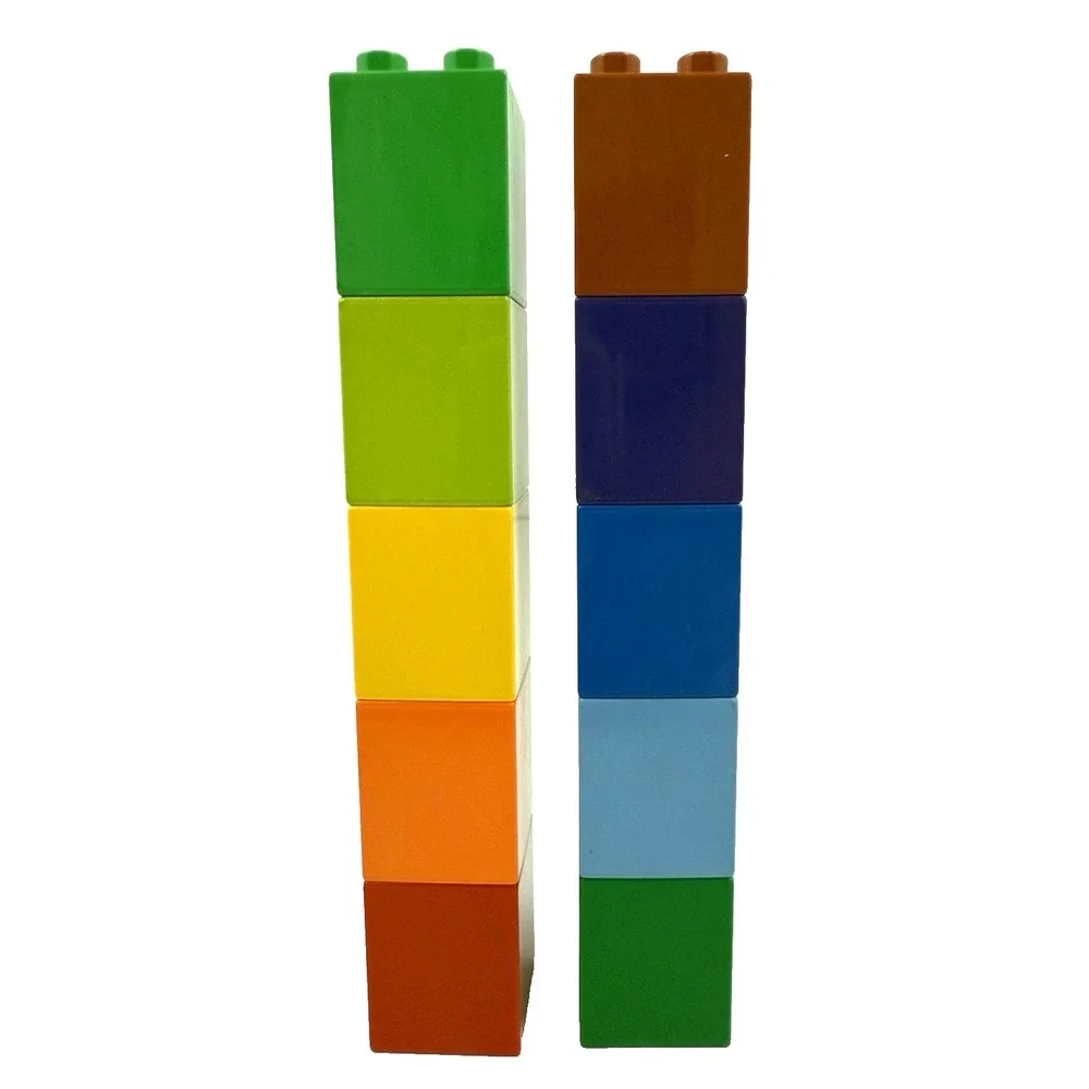 Lego Duplo Numbers 1-10 Pattern Counting 2x2x2 Bricks Blocks Lot of 10